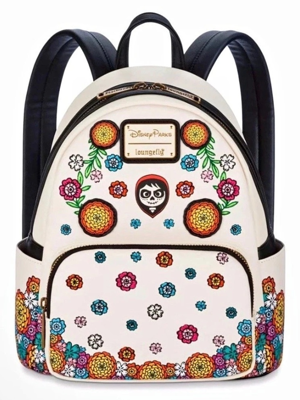 Loungefly Disney Parks Coco Miguel Embroidered Floral Mini Backpack NWT